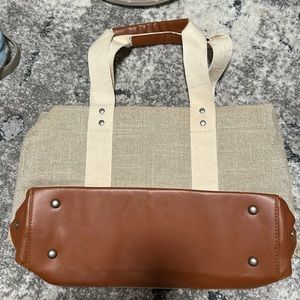 Tan/sparkling tote bag